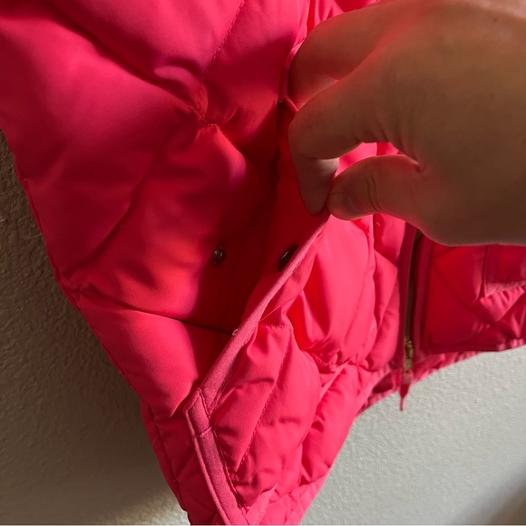 J. Crew Excursion Down Blend Quilted Puffer Vest Coral Small Style #92465 - Picture 6 of 9
